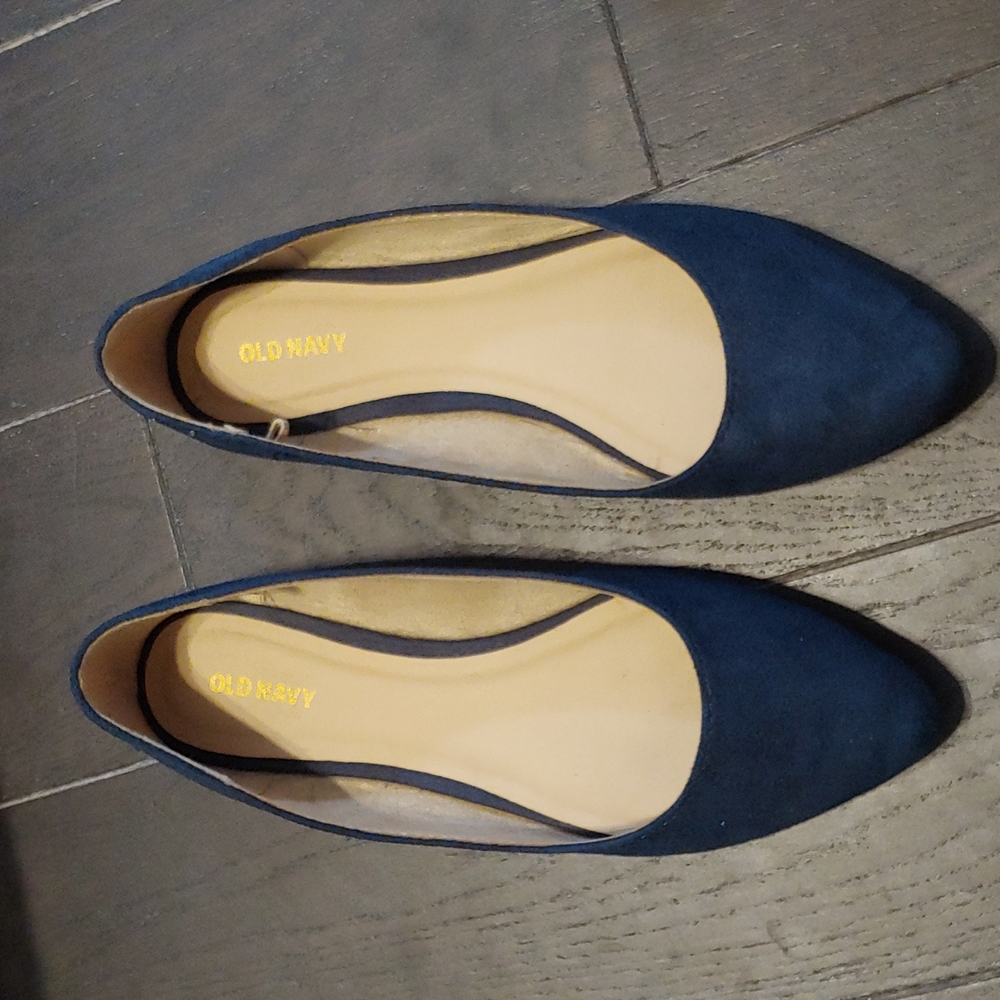 Suede blue flats or add to bundle for $7